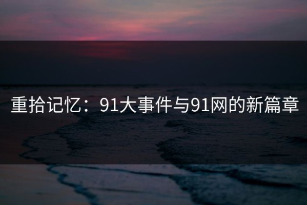 重拾记忆：91大事件与91网的新篇章