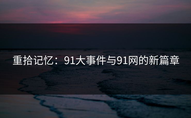 重拾记忆：91大事件与91网的新篇章