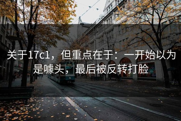 关于17c1，但重点在于：一开始以为是噱头，最后被反转打脸