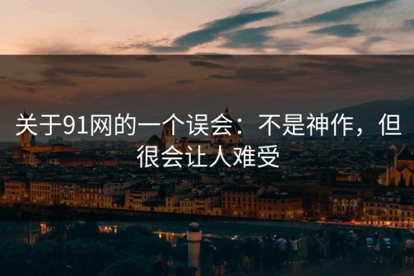 关于91网的一个误会：不是神作，但很会让人难受