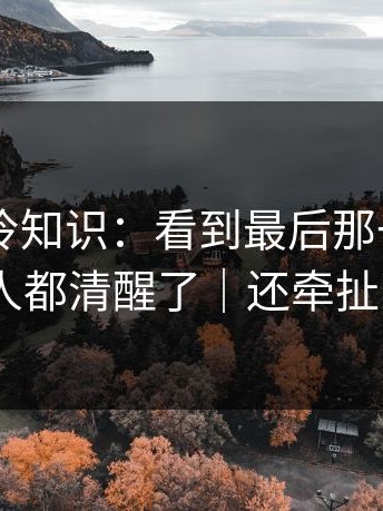 17c1的冷知识：看到最后那一段，我整个人都清醒了｜还牵扯到17c