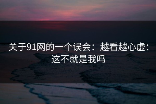 关于91网的一个误会：越看越心虚：这不就是我吗