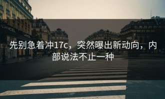 先别急着冲17c，突然曝出新动向，内部说法不止一种