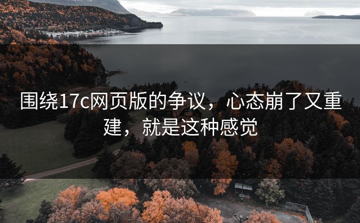 围绕17c网页版的争议，心态崩了又重建，就是这种感觉
