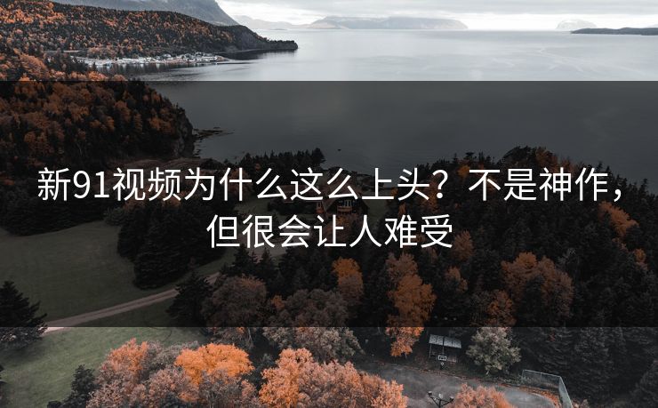 新91视频为什么这么上头？不是神作，但很会让人难受
