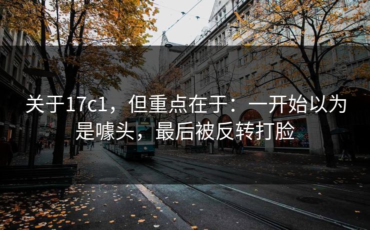 关于17c1,但重点在于:一开始以为是噱头,最后被反转打脸 关于17c1,但重点在于:一开始以为是噱头,最后被反转打脸