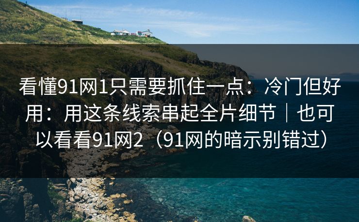看懂91网1只需要抓住一点:冷门但好用:用这条线索串起全片细节|也可以看看91网2(91网的暗示别错过) 看懂91网1只需要抓住一点:冷门但好用:用这条线索串起全片细节|也可以看看91网2(91网的暗示别错过)